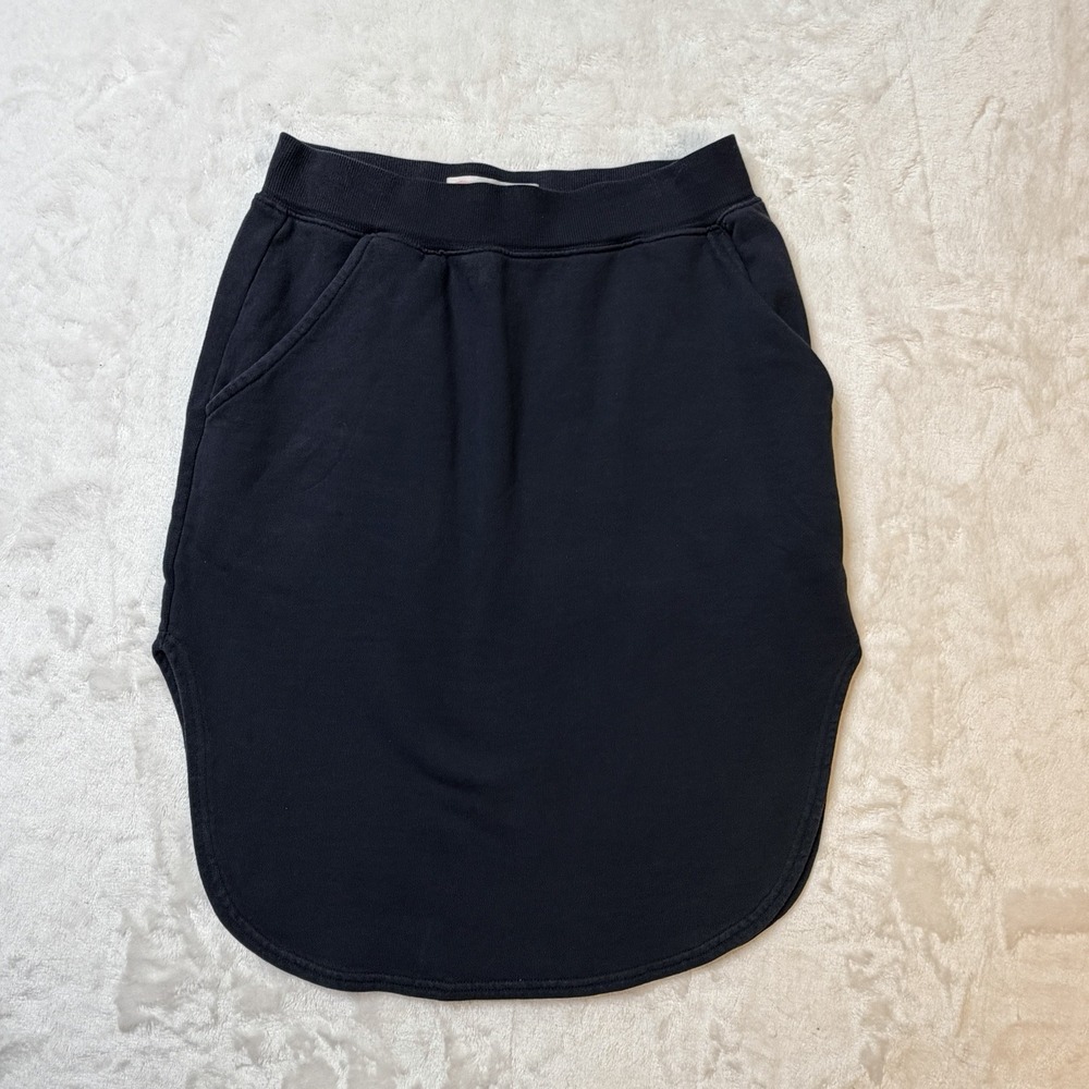 Free People Beach Black High-Low Casual‎ cotton knit Skirt, sport, soft ,comfort